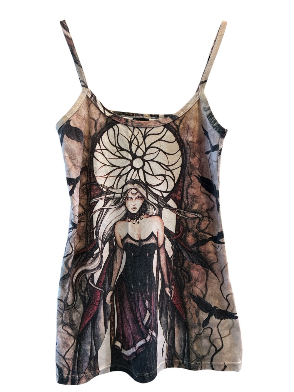 Y2K tunic tank Crystal Tara in Visions Gothic L/XL Goddess Siren Feminine Power